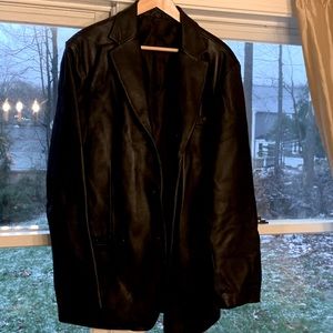 Kenneth Cole XL leather blazer